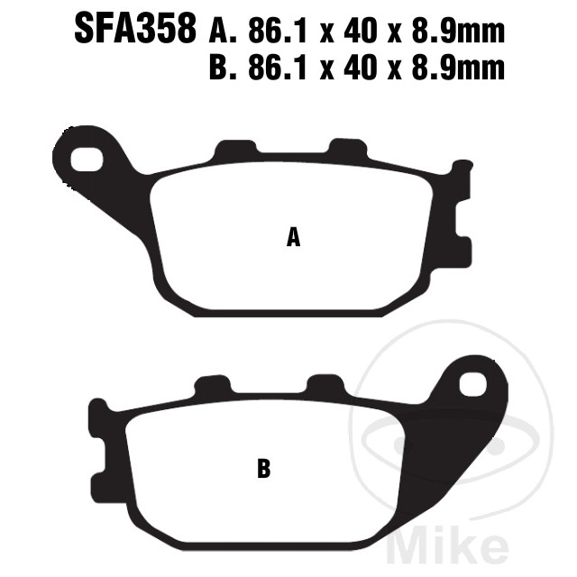 BREMSEKLODSER  STANDARD SCOOTER EBC SFA358