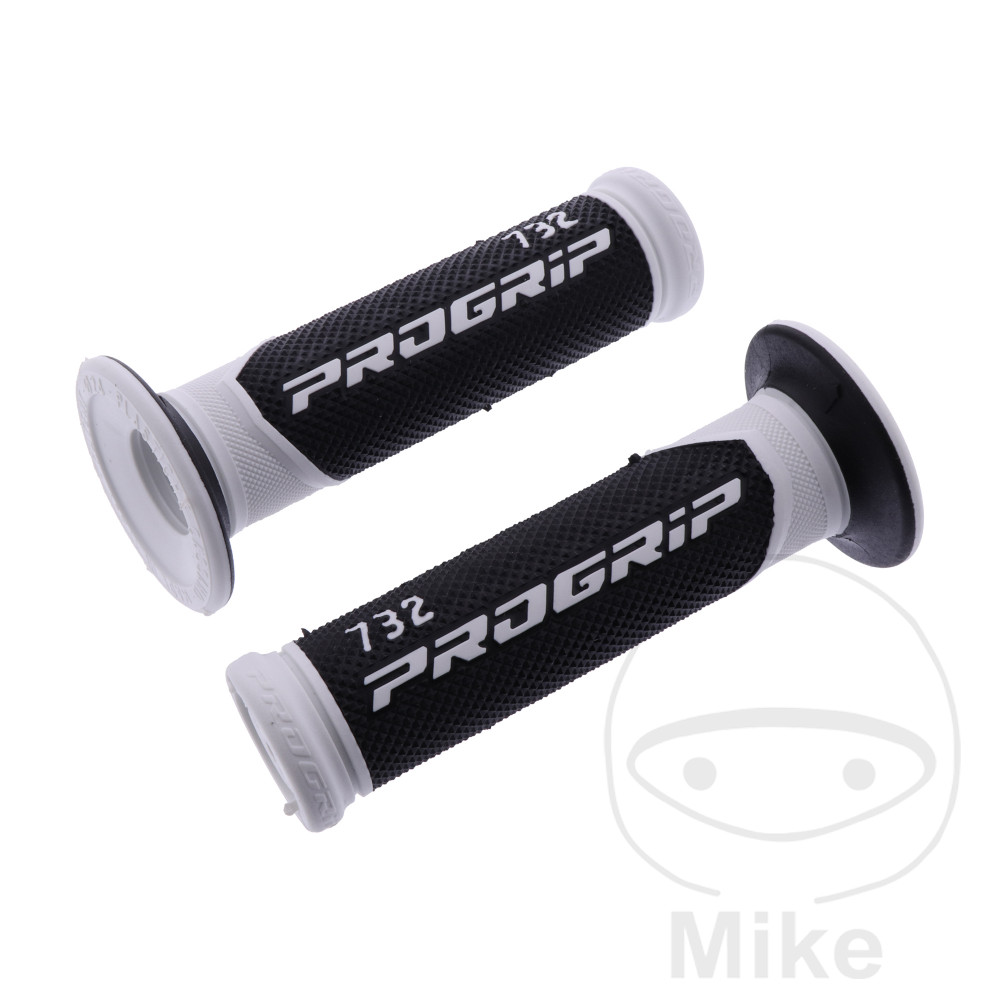 PRO GRIP GRIPS BLACK WHITED.22/25 mm. L.125  MM LUKKET 