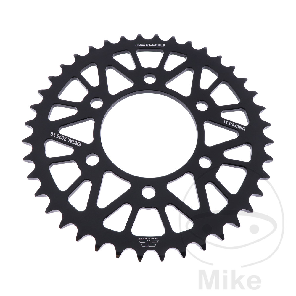 BAGTANDHJUL ALUMINIUM 40 STR. 520 BLACKJT  INDVENDIG DIAMETER 080 BOLT AFSTAND 104