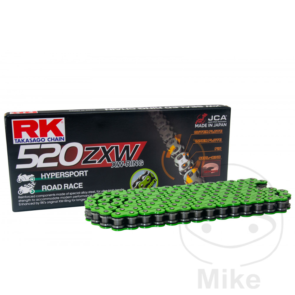 RK XW-RING CHAIN GREEN 520ZXW/114Åben 