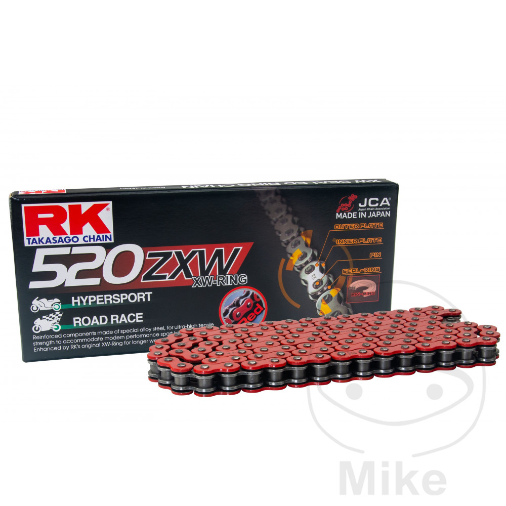 RK XW-RING CHAIN RED 520ZXW/108Åben 