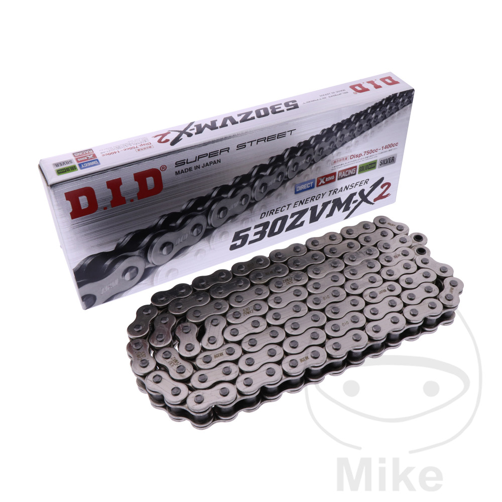 DID X-RING CHAIN SILVER/SILVER 530ZVMX2/114Åben 