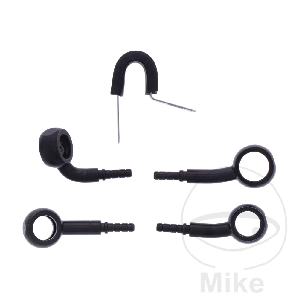 BREMSESLANGESÆT 2 STK STÅLARMERET SORT