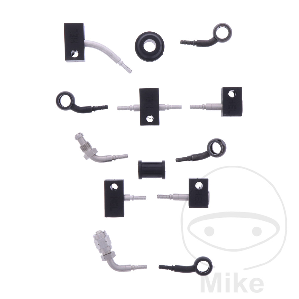 BREMSESLANGESÆT 6 STK STÅLARMERET SORT