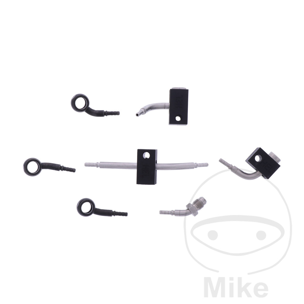 BREMSESLANGESÆT 4 STK STÅLARMERET SORT