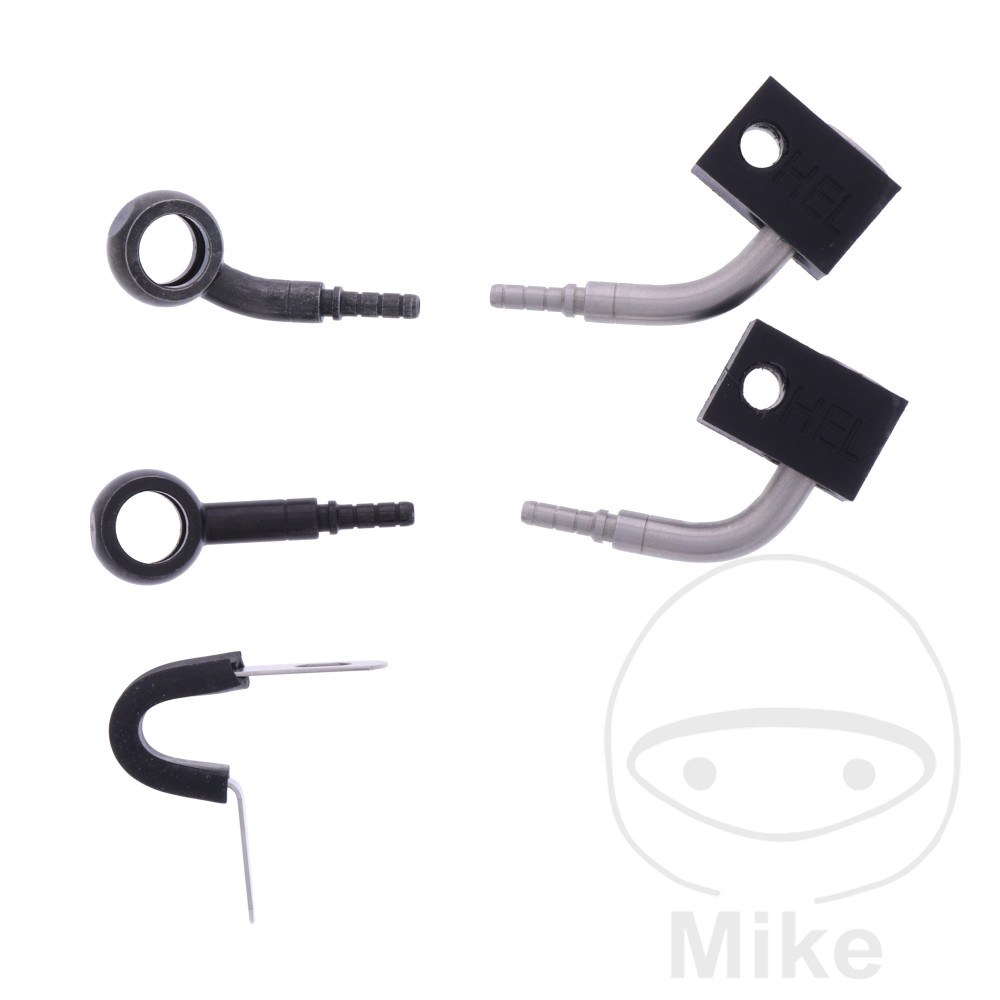 BREMSESLANGESÆT 2 STK STÅLARMERET SORT