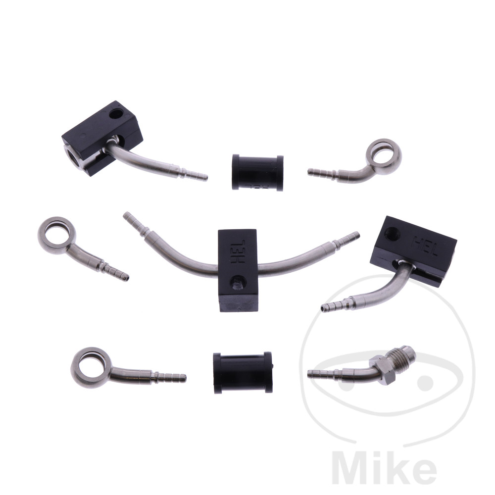 BREMSESLANGESÆT 4 STK STÅLARMERET SØLV