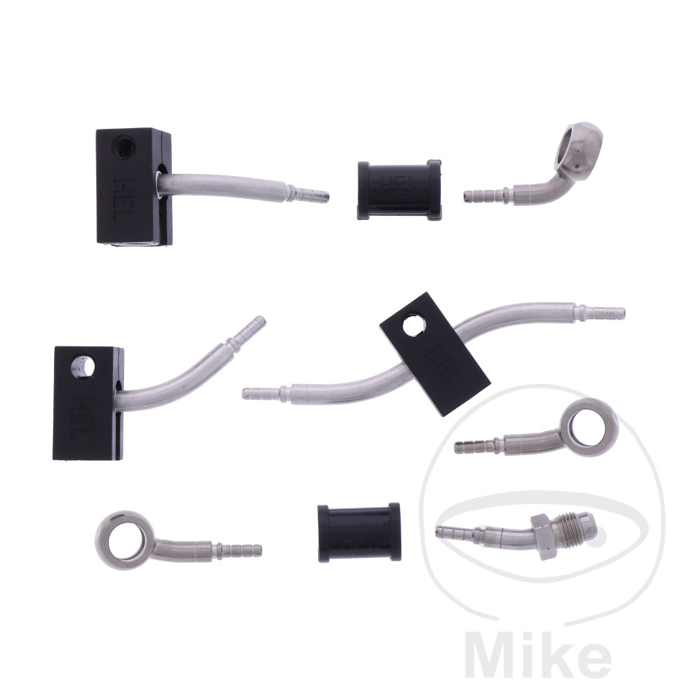 BREMSESLANGESÆT 4 STK STÅLARMERET SØLV