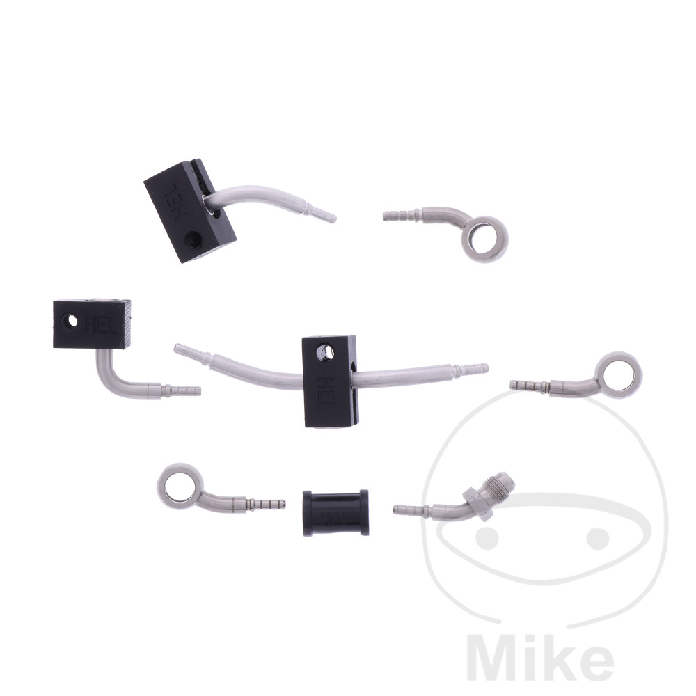 BREMSESLANGESÆT 4 STK STÅLARMERET SØLV