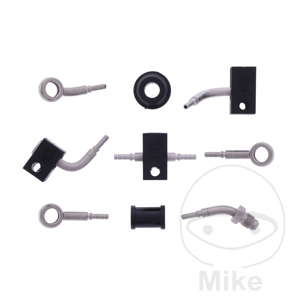 BREMSESLANGESÆT 4 STK STÅLARMERET SØLV