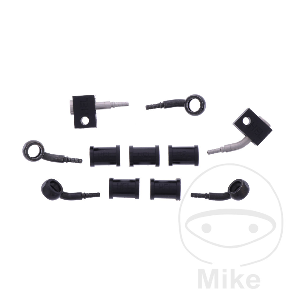 BREMSESLANGESÆT 3 STK STÅLARMERET SORT