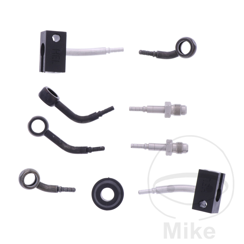 BREMSESLANGESÆT 4 STK STÅLARMERET SORT