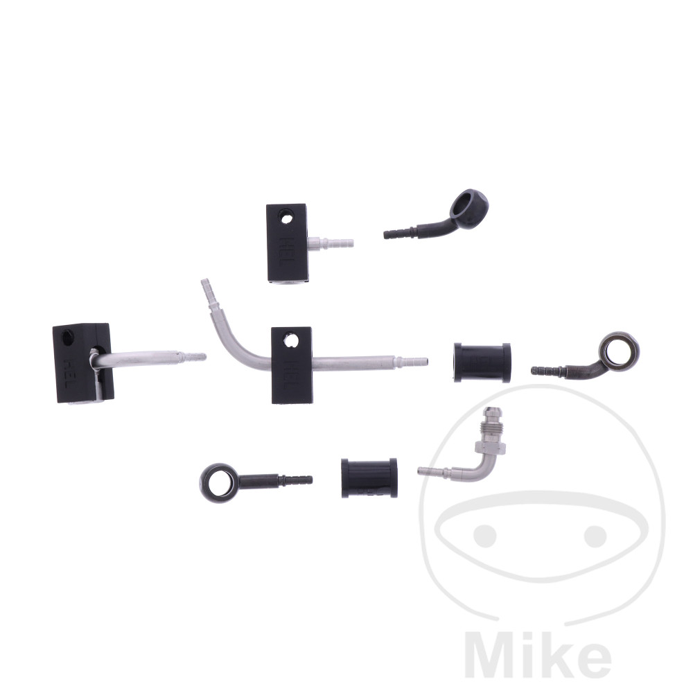 BREMSESLANGESÆT 4 STK STÅLARMERET SORT