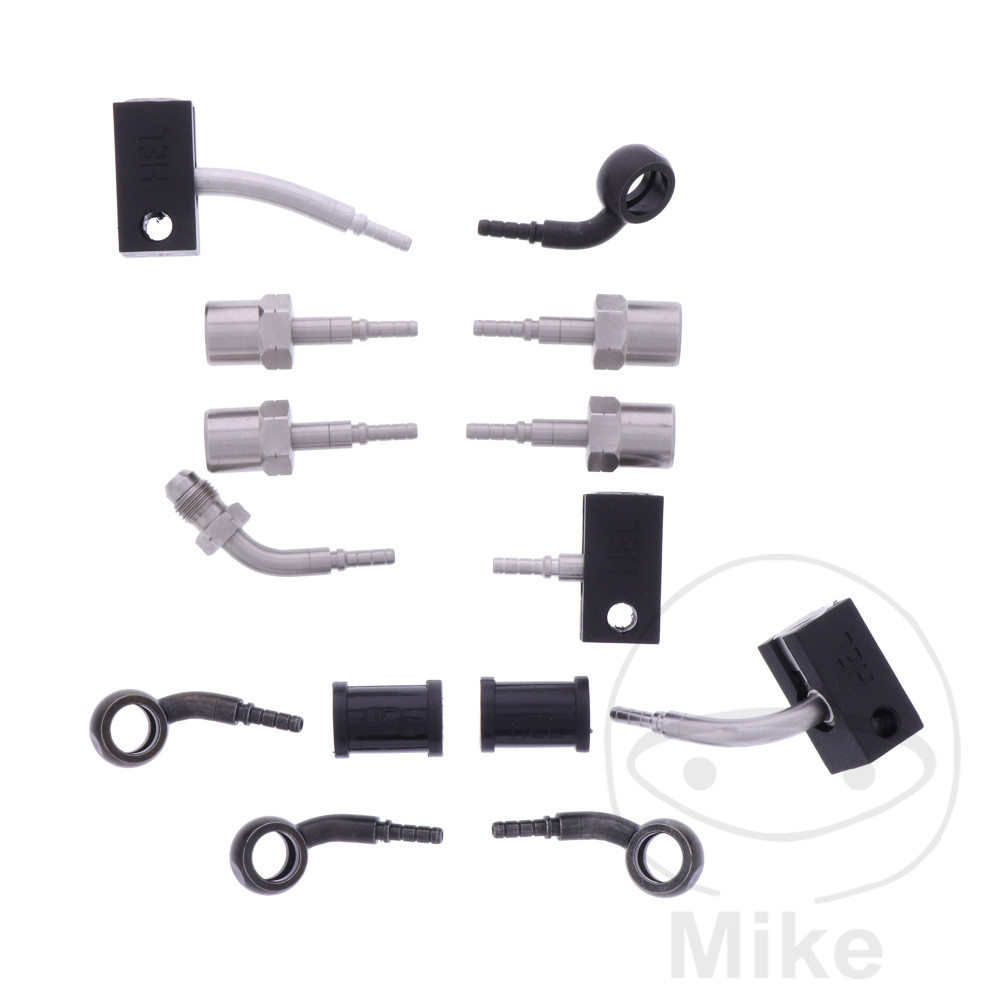 BREMSESLANGESÆT 6 STK STÅLARMERET SORT