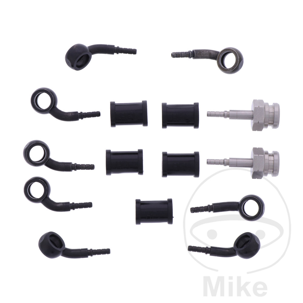 BREMSESLANGESÆT 5 STK STÅLARMERET SORT 