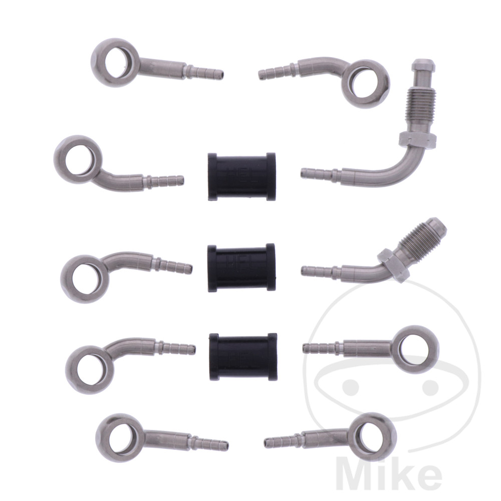 BREMSESLANGESÆT 5 STK STÅLARMERET SØLV