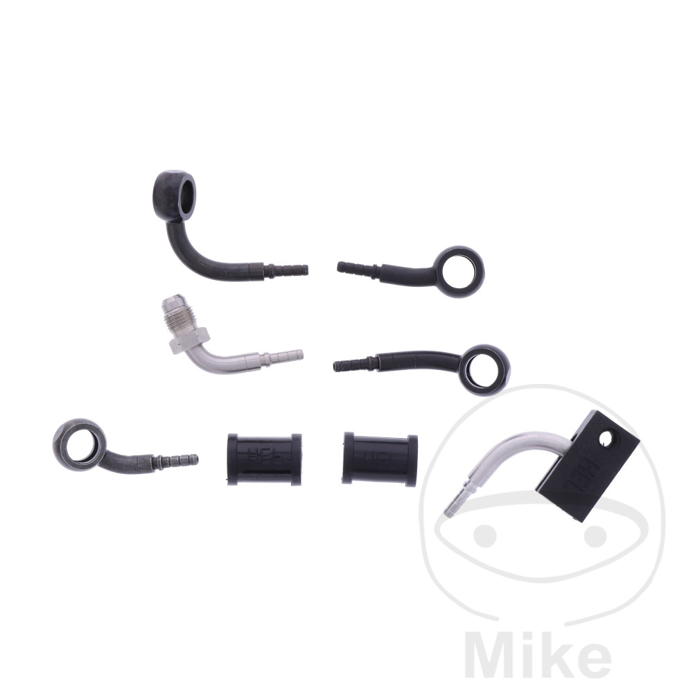 BREMSESLANGESÆT 3 STK STÅLARMERET SORT