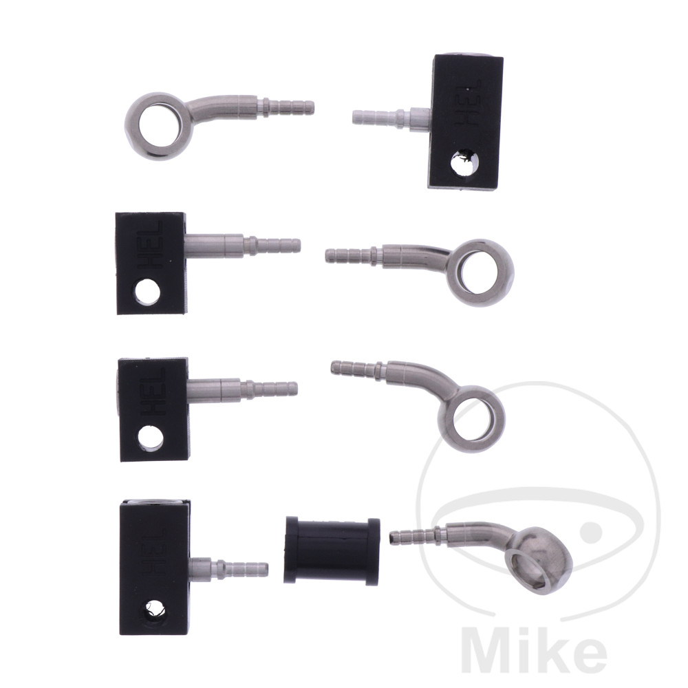 BREMSESLANGESÆT 4 STK STÅLARMERET SØLV