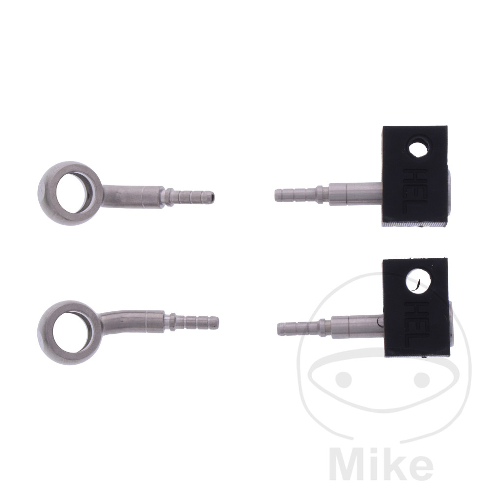 BRAIDED STEEL BRAKE HOSE KITFITTINGS SILVER 2 PIECE