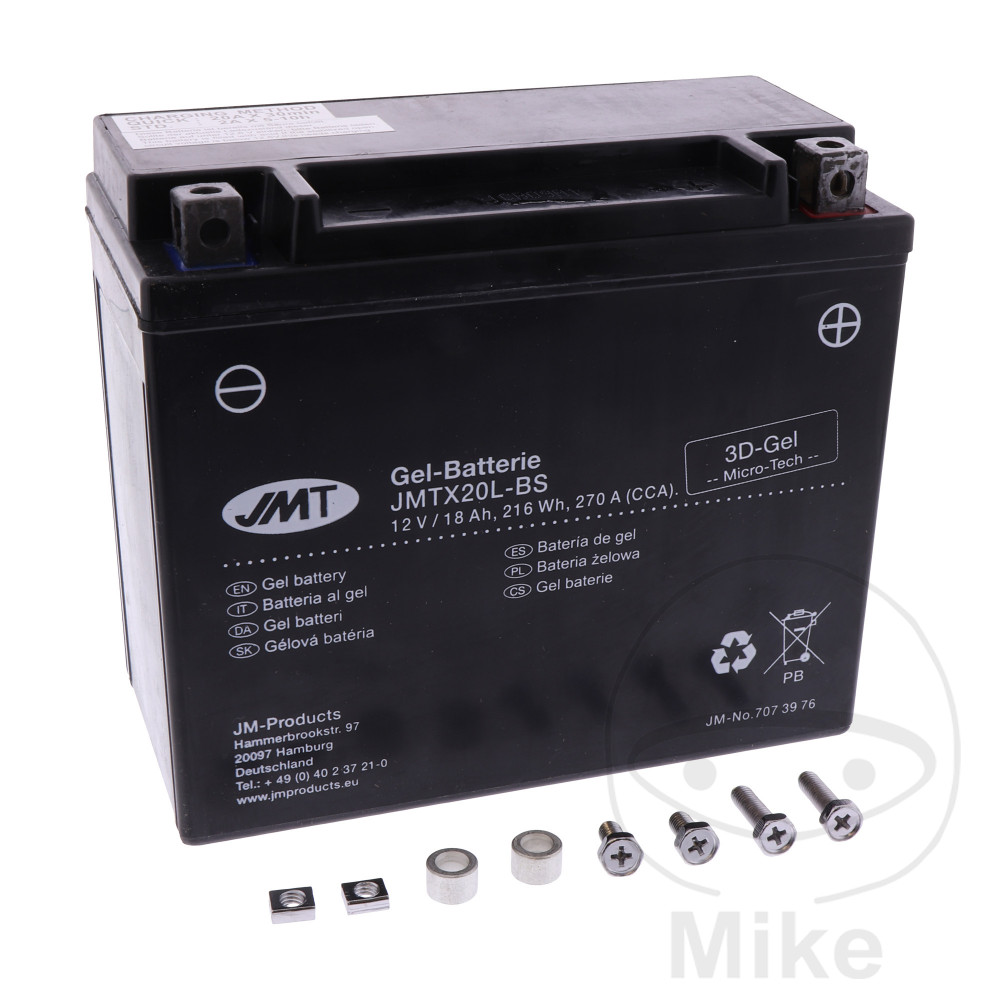 BATTERI  YTX20L-BS GEL JMT 