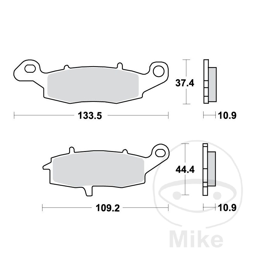 BREMSEKLODSER  SINTERED REAR SH TRW