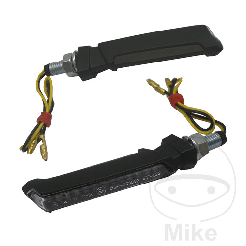 JMP MINI BLINKLYGTE LED - FLAT KLART GLAS SORT SURROUND