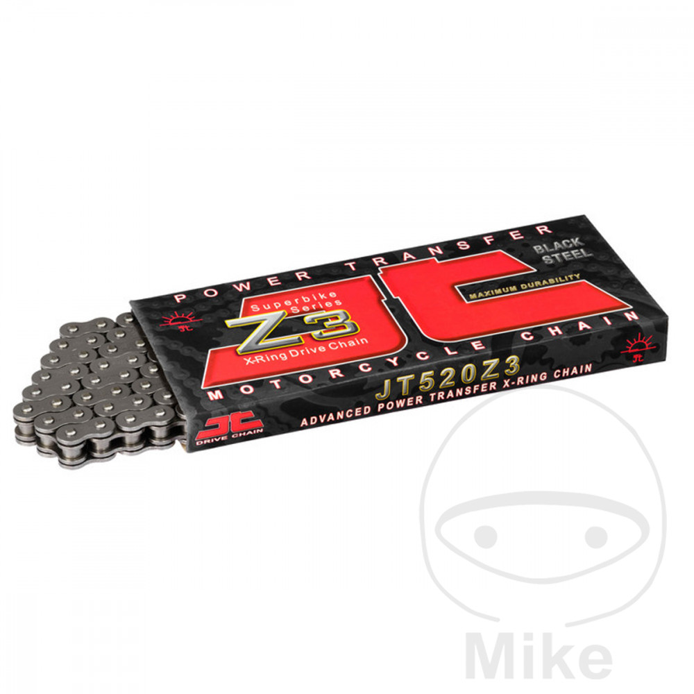 JT X-RING kæde 520Z3/116åben kæde med NITTE-LED  