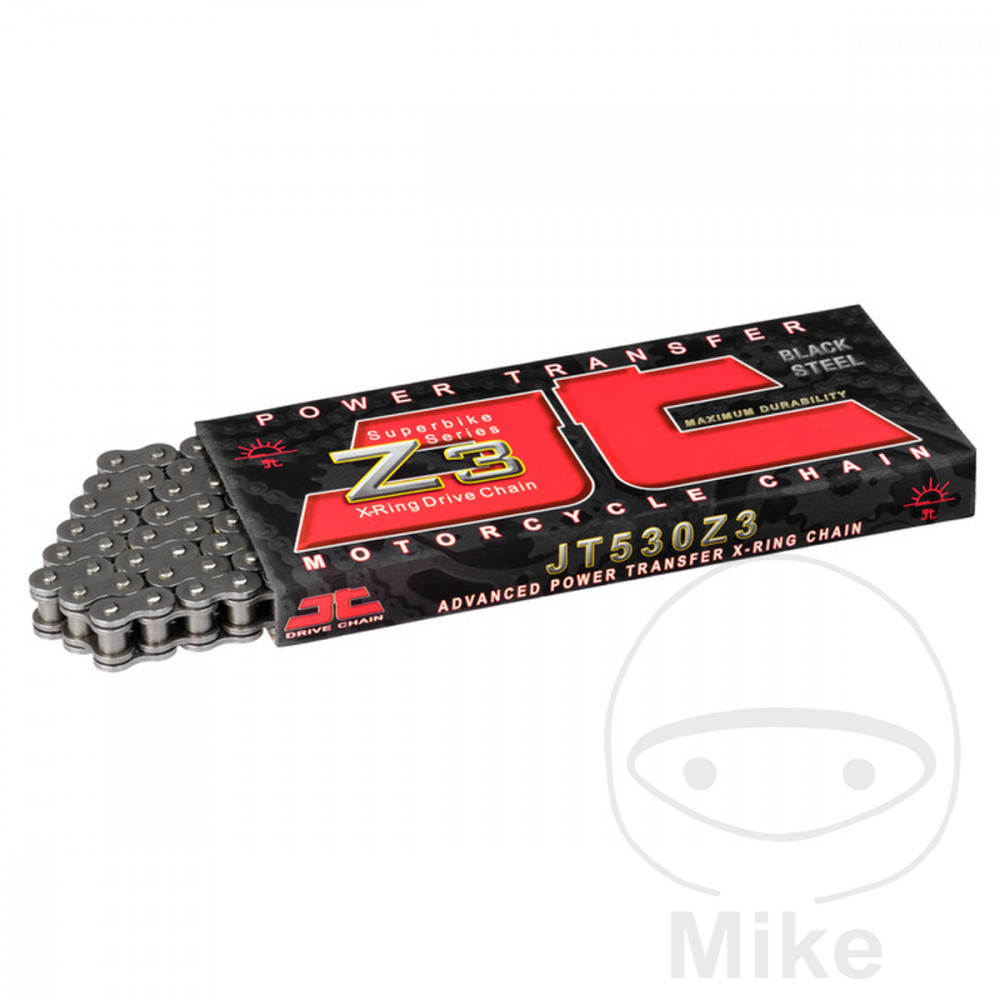 JT X-RING kæde 530Z3/102åben kæde med NITTE-LED  
