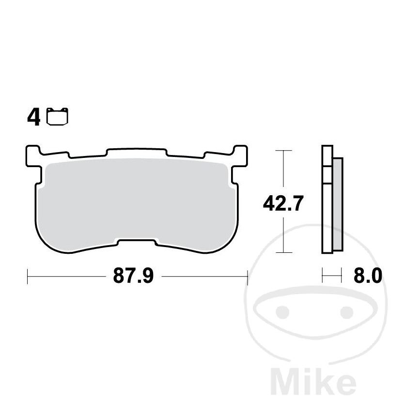 BREMSEKLODSER  SINTERED REAR SH TRW